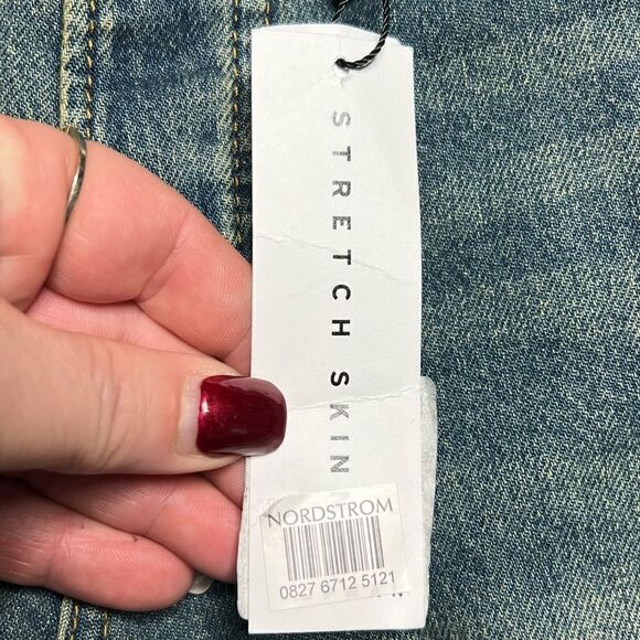 TopMan | NWT Destroyed Stretch High Rise Button Fly Skinny Jeans - Picture 3 of 6